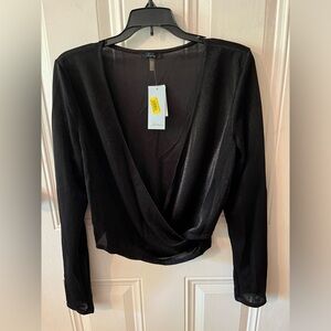 Soprano crop blouse Black Shimmer